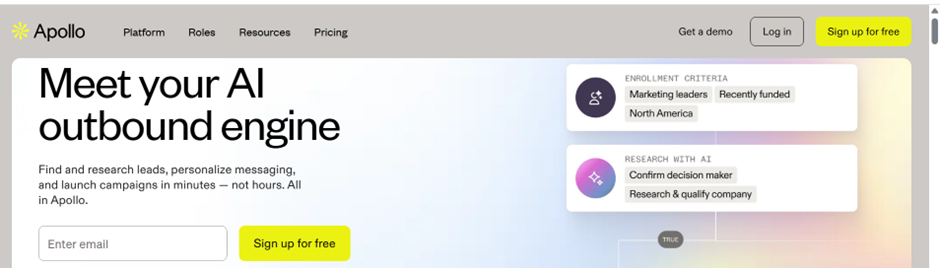 Top 5 AI Tools for Sales Prospecting to Close More Deals in 2025 3 Apollo tool dashboard for sales prospecting screen shot for brand reference