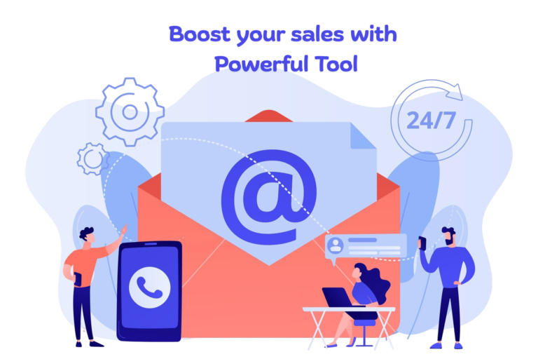 Boost your sales with powerful cold outreach automation tool illustration