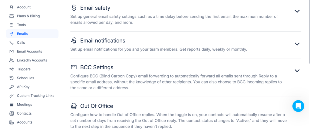 Reply.io dashboard showing email sequence performance
