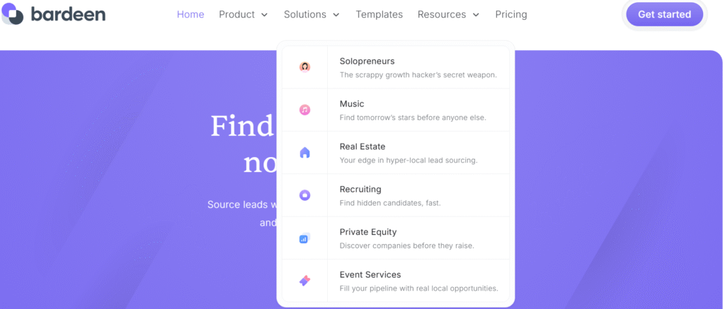 Bardeen.ai Usertypes Screenshots