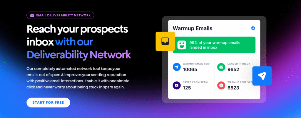 Instantly.ai Email Warmup Screenshot