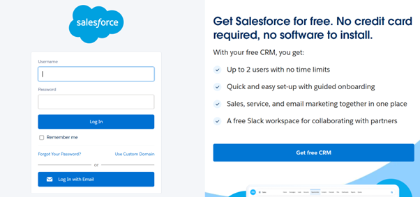 Best CRM Tools for Small Businesses (2026 Guide) 7 Salesforce CRM homepage featuring cloud solutions for sales and customer management.
